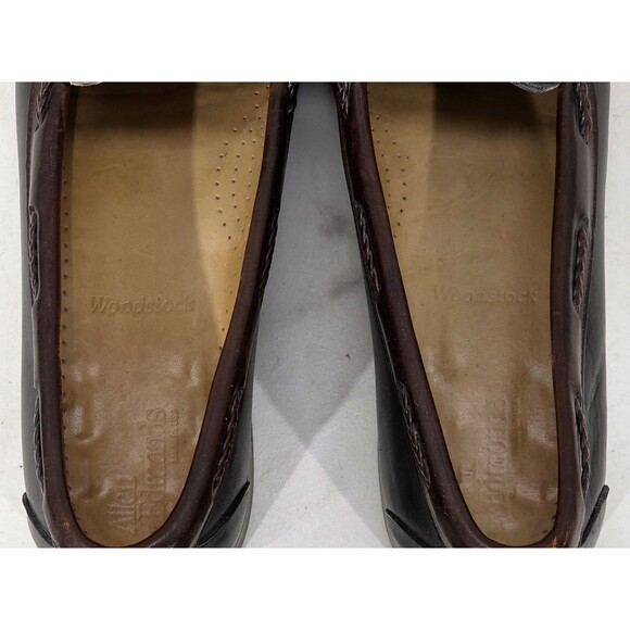 Allen Edmonds Woodstock Leather Loafers Mens Size 9.5 B Two Tone Black Brown USA main image 14